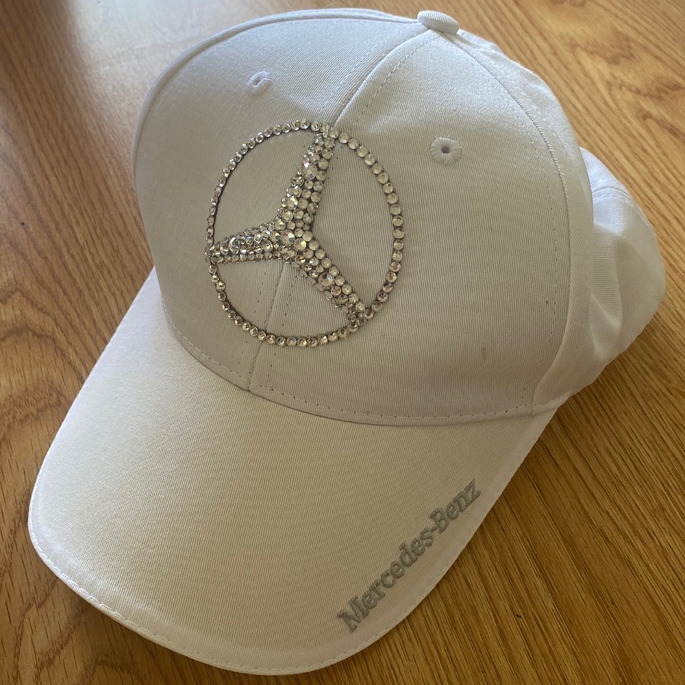 Mercedes Benz Bling 3D logo hat with Swarovski crystals